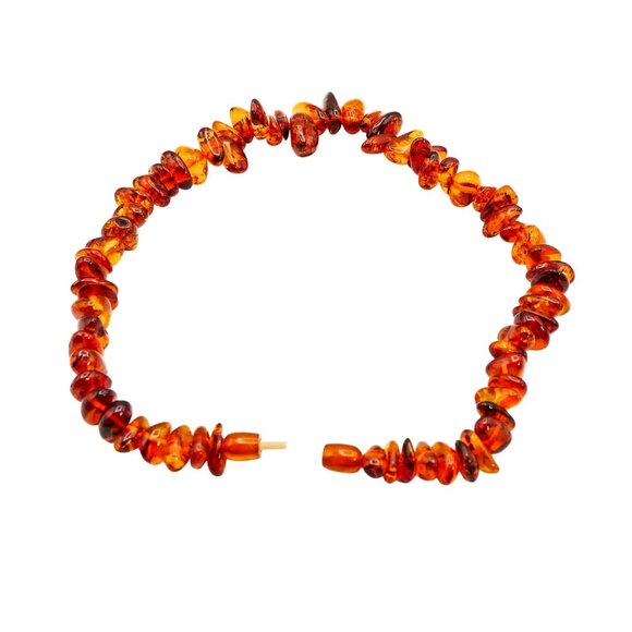 Vintage Honey Cognac Baltic Amber Graduated Necklace 18.5 Inches - Picture 6 of 6